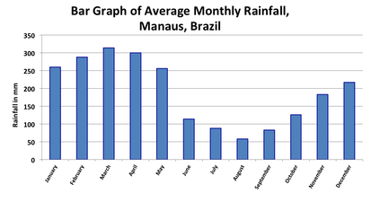 amazon rainforest does year brazil month rainfall much rain manaus most town